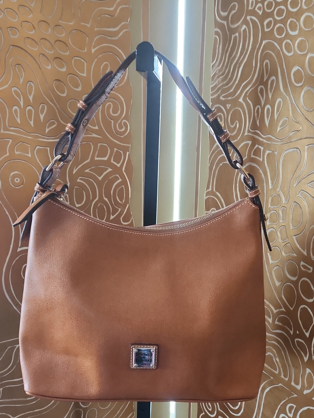 Dooney & Bourke Tan Leather Shoulder Hobo